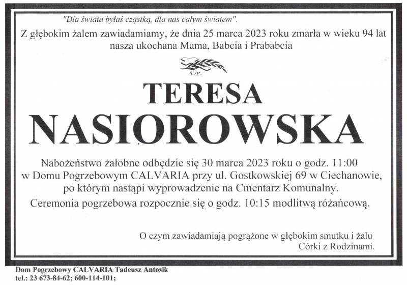 Teresa Nasiorowska