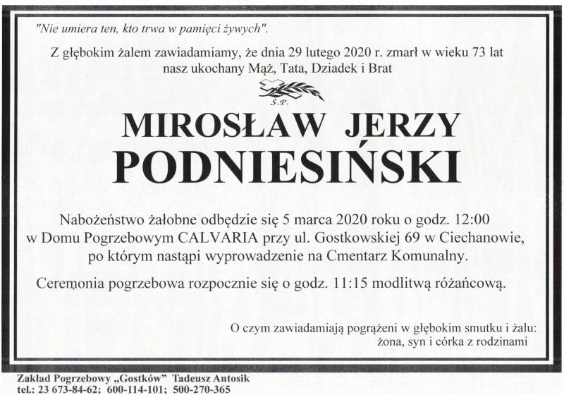 MIROSŁAW  JERZY PODNIESIŃSKI