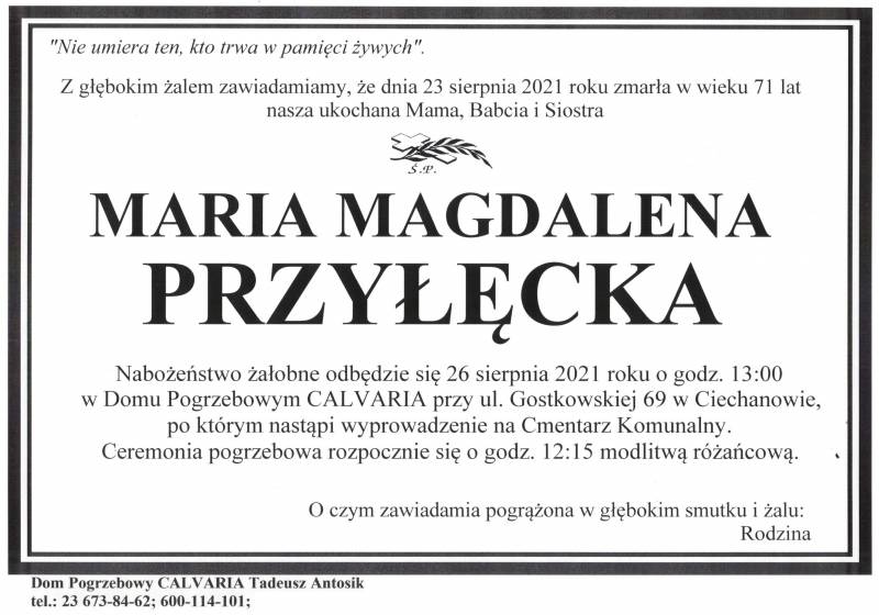 Maria Magdalena Przyłęcka