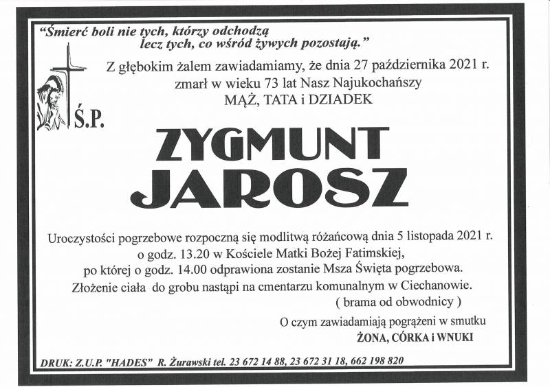 ZYGMUNT JAROSZ