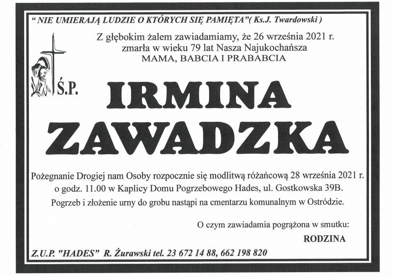IRMINA ZAWADZKA