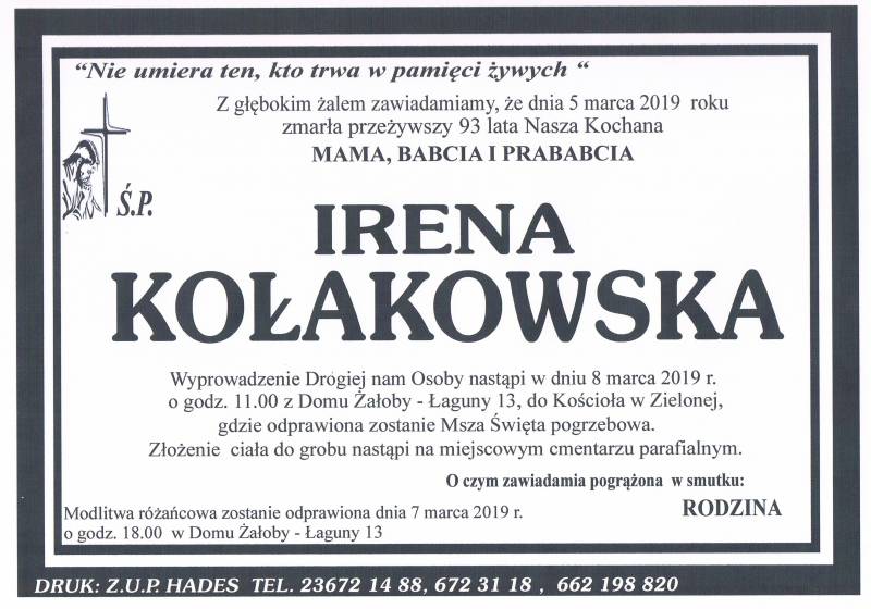 Irena Kołakowska