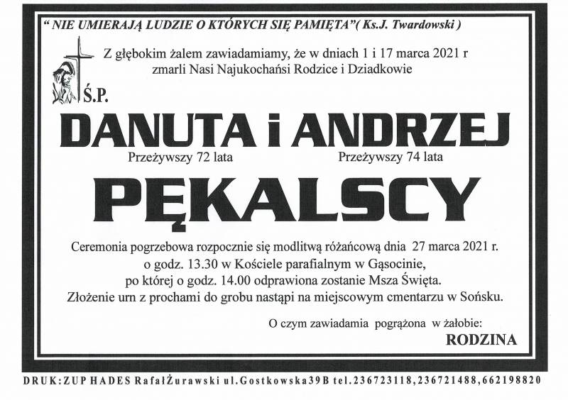 DANUTA i ANDRZEJ PĘKALSCY