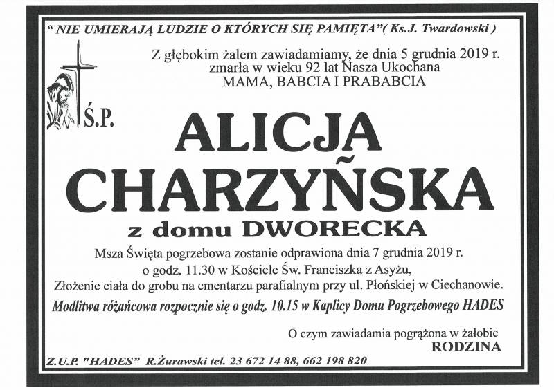 ALICJA CHARZYŃSKA