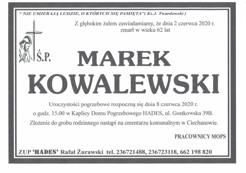 MAREK KOWALEWSKI