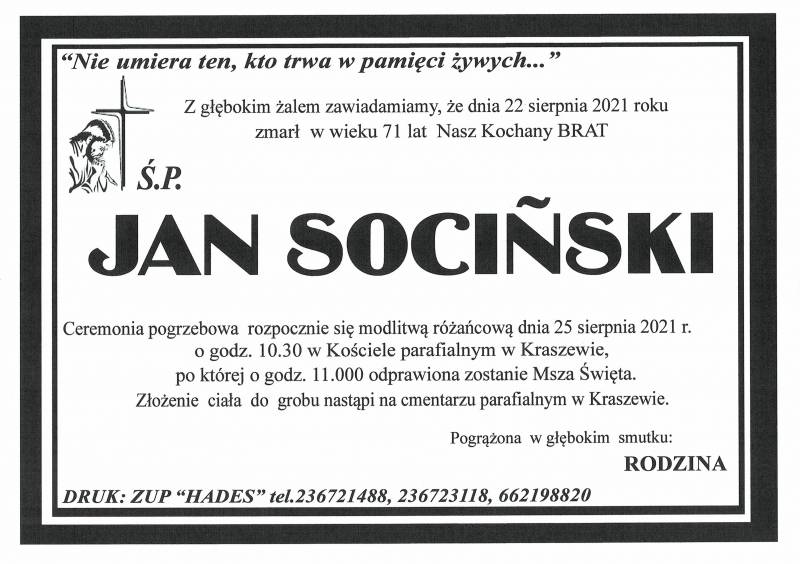 JAN SOCIŃSKI