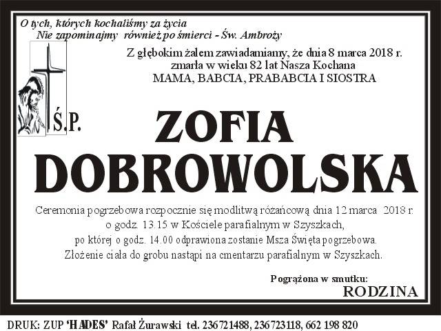 ZOFIA DOBROWOLSKA