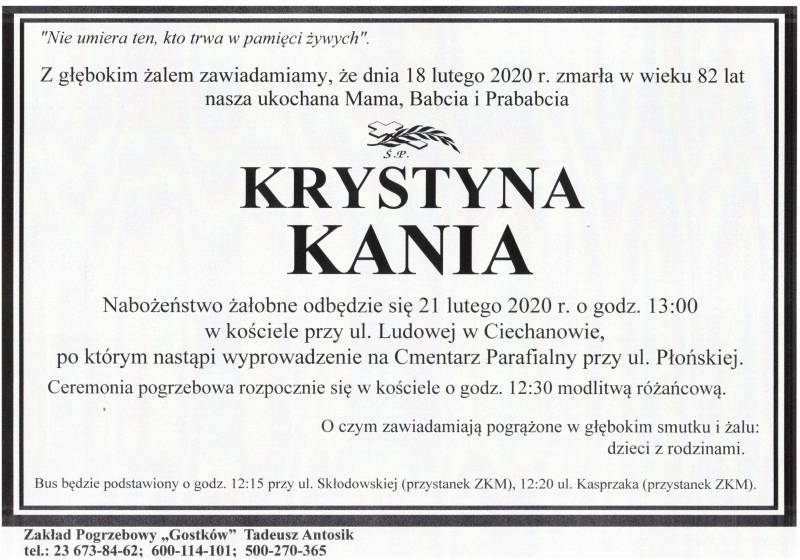 KRYSTYNA KANIA