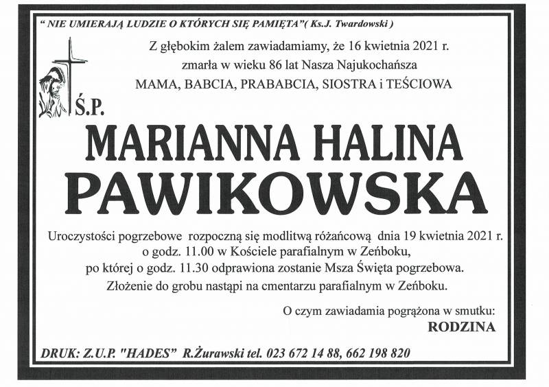 MARIANNA HALINA PAWIKOWSKA