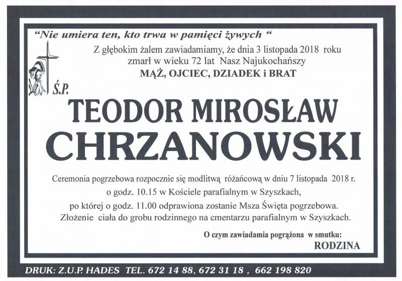 Teodor Miroisław  Chrzanowski