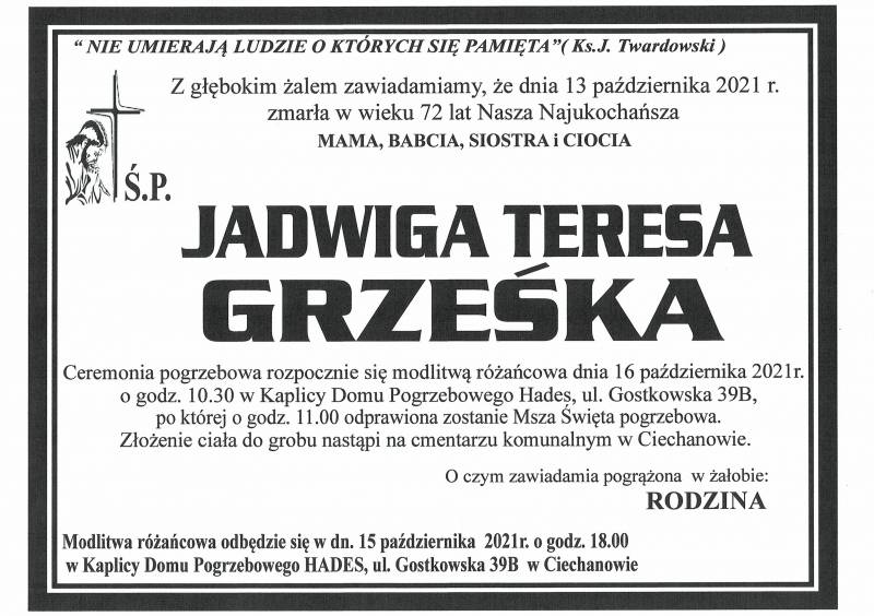 Jadwiga Teresa Grześka