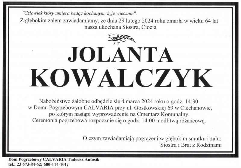 Jolanta Kowalczyk