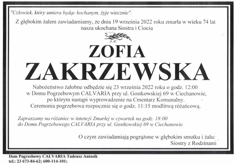 Zofia Zakrzewska