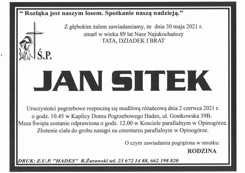 JAN SITEK