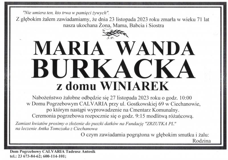 Maria Wanda Burkacka