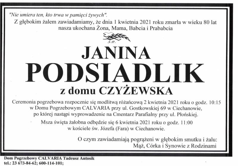 Janina Podsiadlik