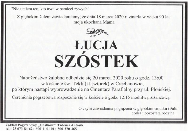 ŁUCJA SZÓSTEK