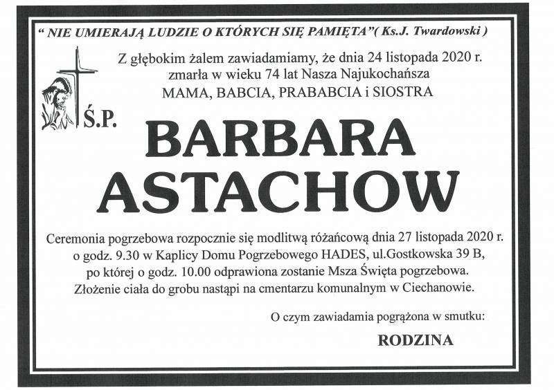 BARBARA ASTACHOW