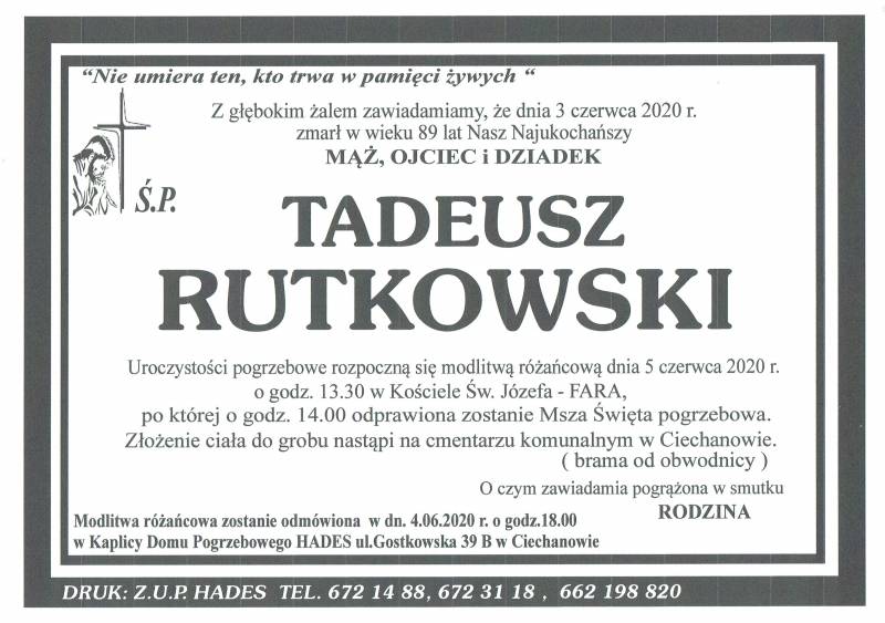 TADEUSZ RUTKOWSKI