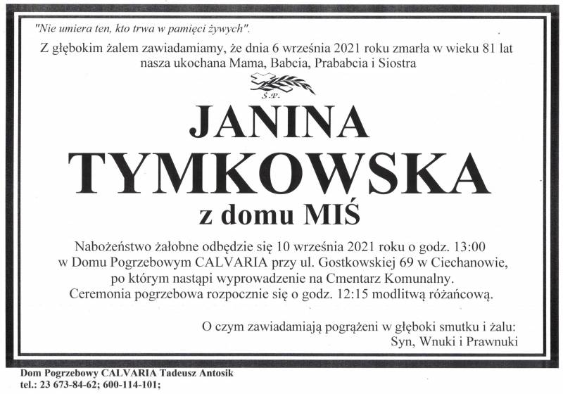 Janina Tymkowska