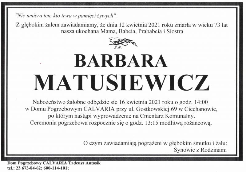 Barbara Matusiewicz
