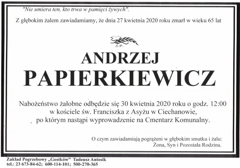 ANDRZEJ PAPIERKIEWICZ
