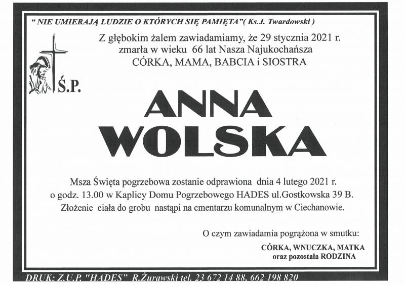 ANNA WOLSKA