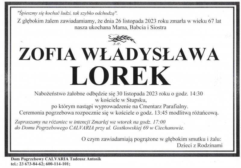 Zofia Władysława Lorek