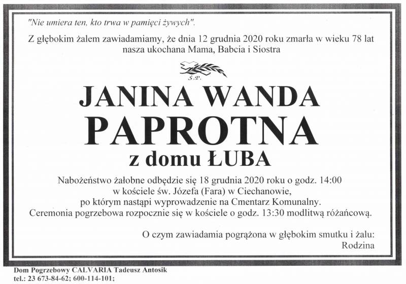 Janina Wanda Paprotna