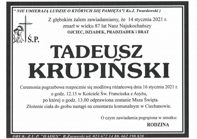 TADEUSZ KRUPIŃSKI
