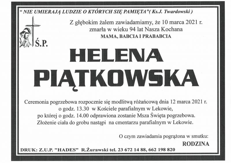 HELENA PIĄTKOWSKA