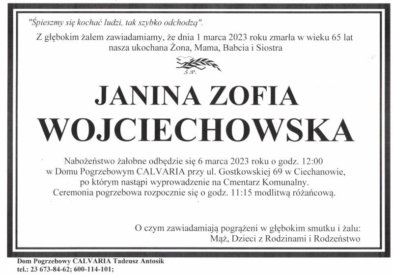 Janina Zofia Wojciechowska