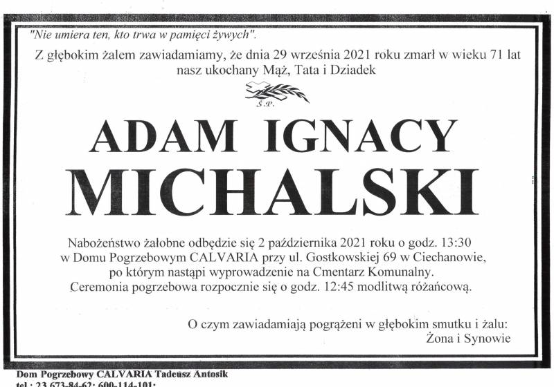 Adam Ignacy Michalski