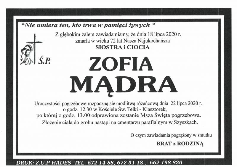 ZOFIA MĄDRA