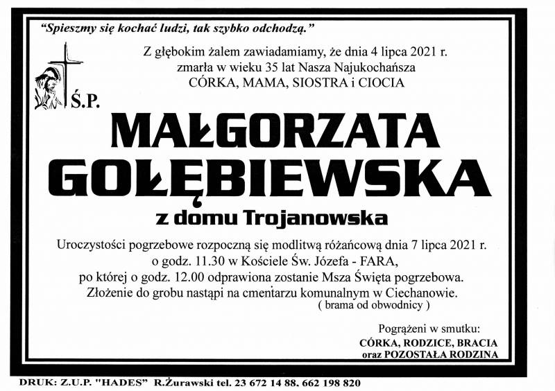 MAŁGORZATA GOŁĘBIEWSKA