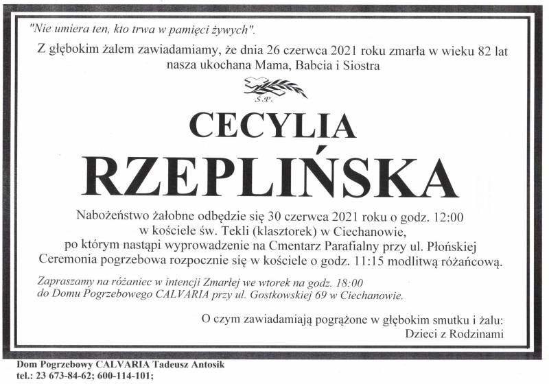 Cecylia Rzeplińska