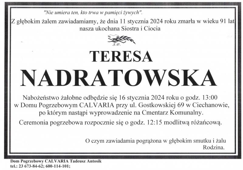 Teresa Nadratowska