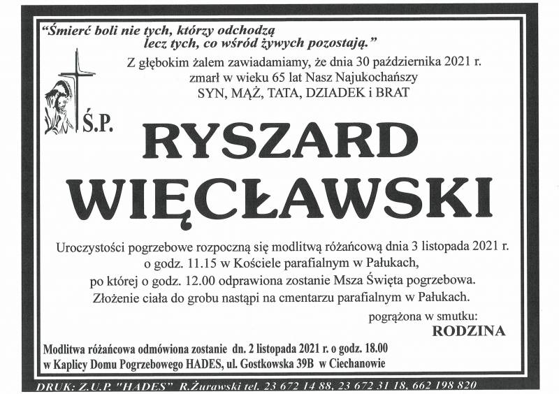 RYSZARD WIĘCŁAWSKI