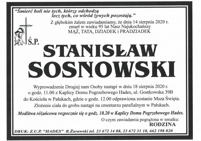 STANISŁAW SOSNOWSKI