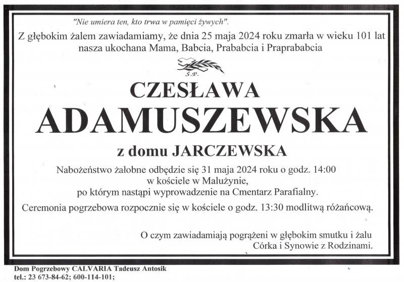 Czesława Adamuszewska