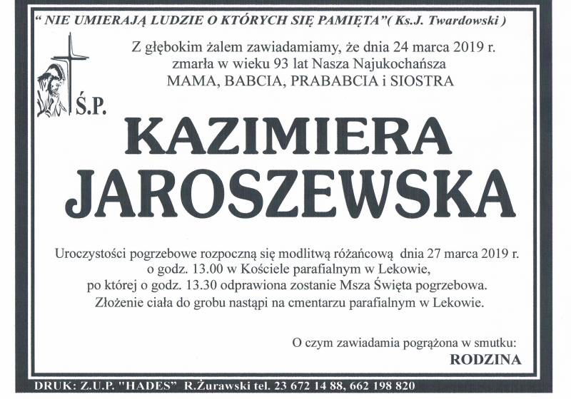 Kazimiera Jaroszewska