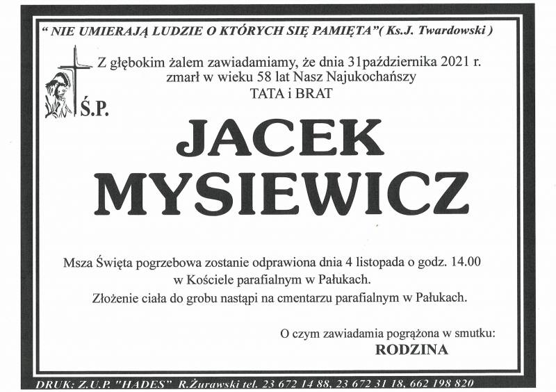 JACEK MYSIEWICZ