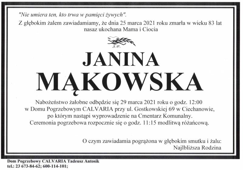 Janina Mąkowska