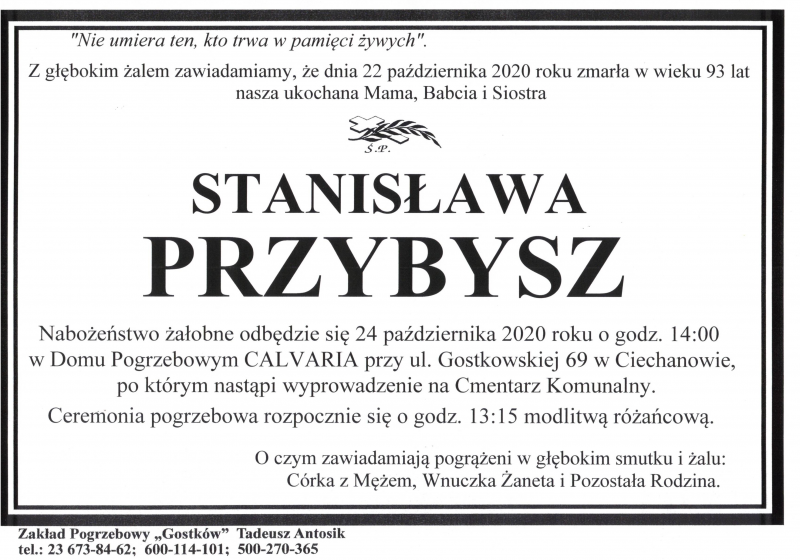 Stanisława Przybysz