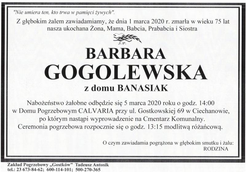 BARBARA GOGOLEWSKA