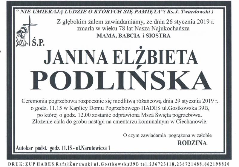 Janina Elżbieta Podlińska