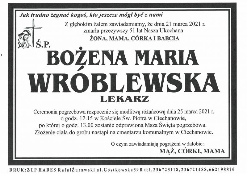 BOŻENA MARIA WRÓBLEWSKA