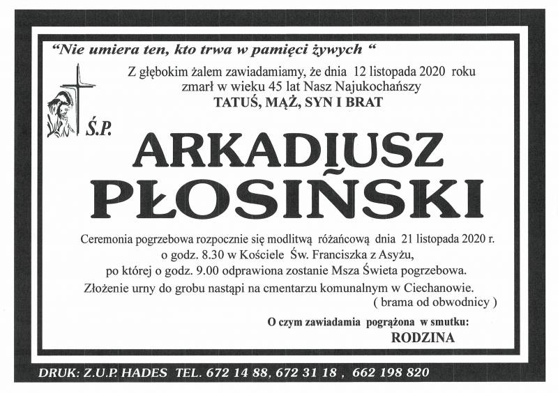 ARKADIUSZ PŁOSIŃSKI