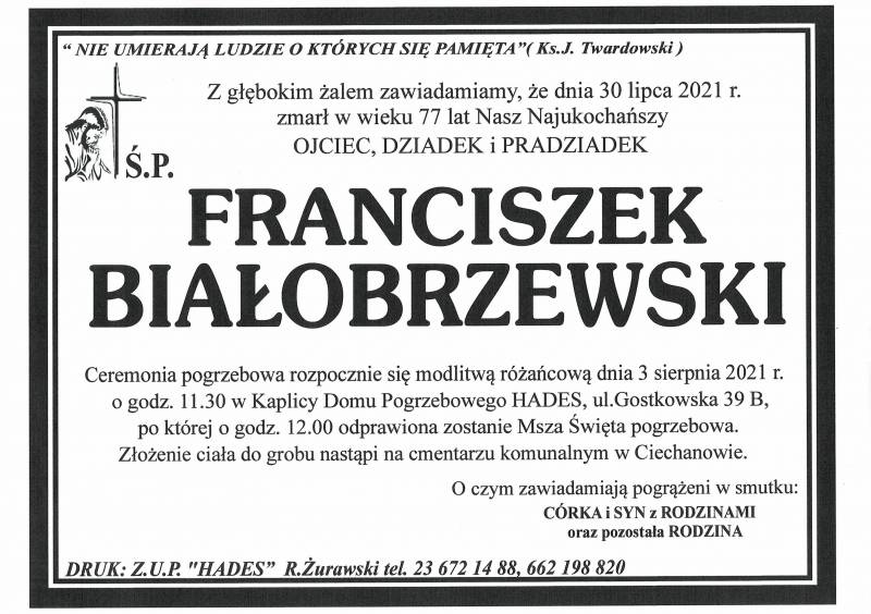 Franciszek BIAŁOBRZEWSKI