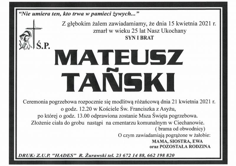 MATEUSZ TAŃSKI